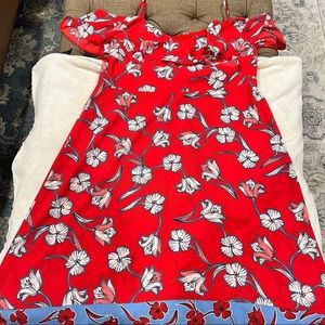 Roz & Ali Cold Shoulder Floral Midi Dress Size 16 Petite